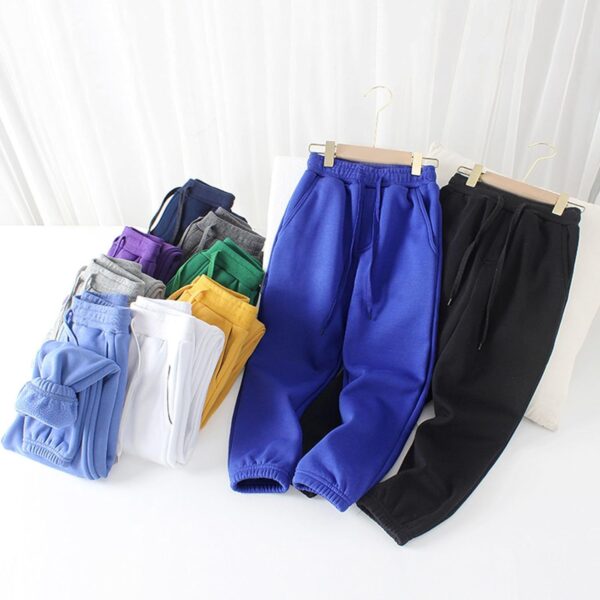 CHENSIYU Kids Boys Girls Baby Trousers Girls School Joggers Baby Plain Bloomer Trousers Kids School Lounge Pants Newborn Baby Girl Clothes - Image 2