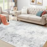 Homcomodar Living Room Rugs 122x170cm Large Grey Carpet for Bedroom Washable Area Rugs Non Slip Low Pile Carpet for Living Room Dining Room Kid’s Room Nursery - Image 8