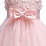 Discoball Girls Princess Dress,Tulle Bow Lace Embroidery Flower Girl Dress,Birthday Party Wedding Bridesmaid First Communion Girls' Dresses for 1-10 Years - Image 7
