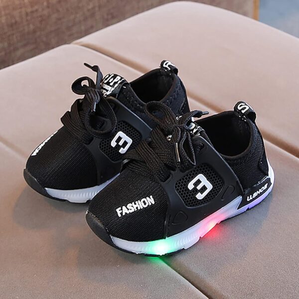 Toddler Boys Shoes Cartoon Luminous Sport Sneaker Little Fashion Cute Soft Lighted Athletic Light Up Trainers for Girls Kids Infant Tennis Shoes - Image 2