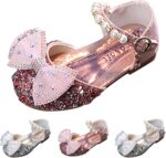 FGUUTYM Spring and Sandals Dress Performance Dance Shoes Mesh Rhinestone Pearl Buckle Sandals Toddler Boy, silver, 8.5 UK - Image 2