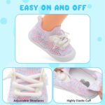 JIASUQI Baby Shoes Soft Baby First Walking Shoes Wide Barefoot Baby Boys Girls Shoes Soft Sole Infant Sneakers Toddler Lightweight Sock Shoes(Tiedye 128,18-24Months) - Image 5