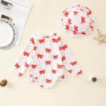 Nicoxijia Baby Girls Long Sleeve One Piece Swimming Costume Zipper Swimsuit Swimwear Bathing Suit Rash Guard with Sun Hat Set - Image 3