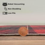 Arty Rugs Machine Washable Rug, 200x290cm, 75% Recycled Cotton, Short Pile, Non-Slip Backing, Non-Shedding, Area Rugs for Living Room, Bedroom, Kitchen, Hallway, Office, Red Tartan - Image 4