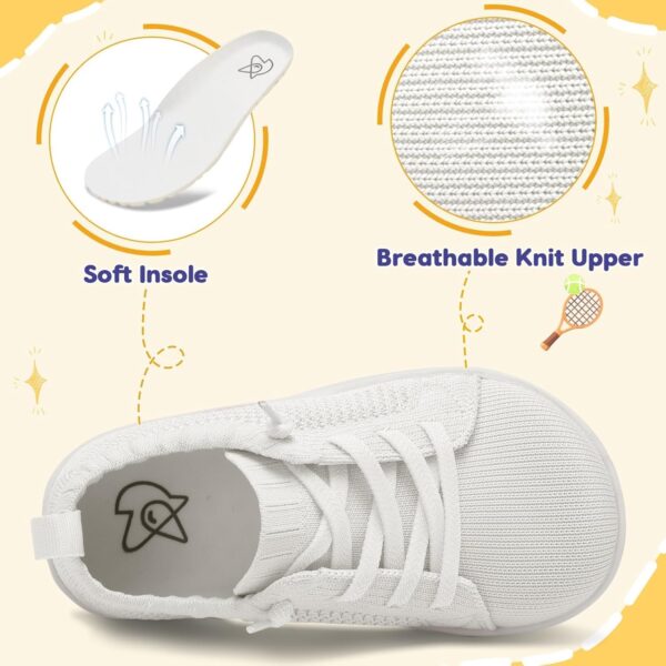 JOINFREE Toddler Wide Shoes Girls Boys Breathable Fashion Shoes Kids Barefoot Minimalist Shoes Zero Drop Slip on Tennis Sneakers - Image 5