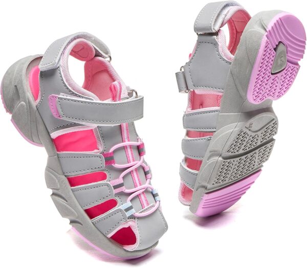 Daclay Girl's Sandals Soft Sole White Princess Comfortable Boys Kids Sandals - Image 3