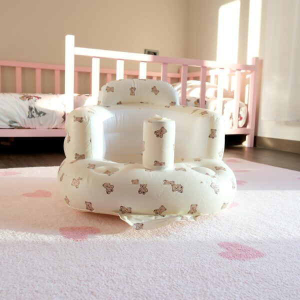 Inflatable Baby Seat - Baby Chairs for Sitting Up 3 Months & Up, Blow Up Baby Chair, Sit Me Up Floor Seat for Baby, Support Seat for Sitting Up, Built in Air Pump Baby Seats for Kids - Image 4