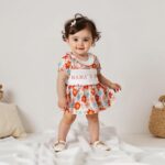 XIXIMAON Cute Baby Girl Summer Clothes Babydoll Collar Short Puff Sleeve Letter Embroidery Ruffle Romper Dress Mamas Mini Floral Jumpsuit Toddler Outfits - Image 2