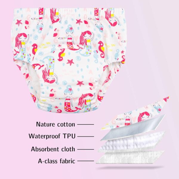 Max Shape Potty Training Pants Girls 2T,3T,4T,Toddler Training Underwear for Baby Girls 4 Pack - Image 3