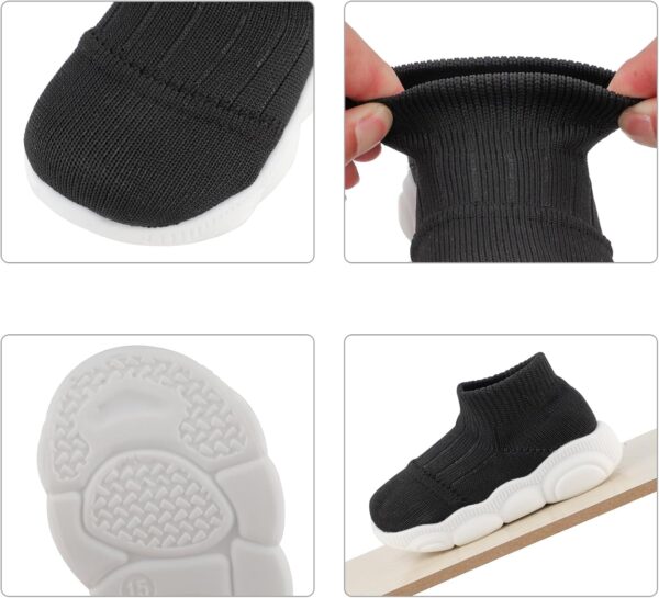 Toddlers First Walking Shoes 1-4 T Baby Boys Girls Sneakers Sock Shoes Breathable Flexible Antislip Sole - Image 4