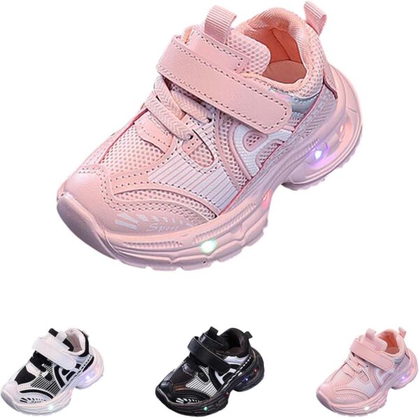 SRTUMEY Kids Baby Girls Boys Sneakers Toddler Non Slip Led Light Up Trainers Christmas Luminous Walk Shoes Girl Boy Birthday Gifts - Image 2
