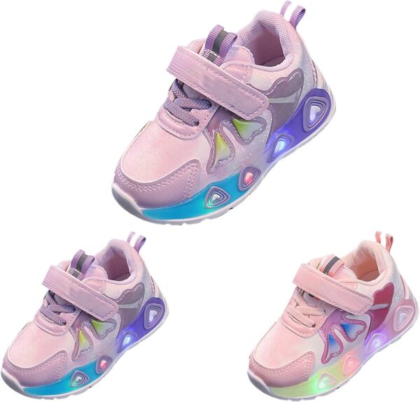 SRTUMEY Toddler Girl LED Walking Sneaker Light up Shoes for Boys Girls Christmas Birthday Gifts for Kids Baby Trainers Athletic Sport Shoes - Image 2