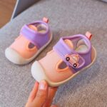 Toddler Baby Infant Closed Toe Sneaker Newborn Hook Loop Ankle First Walking Non Slip Shoes Lightweight Comfy Cotton Toddlers Sandals For Boys Size 8 Slides Big Kids 3( - Image 5