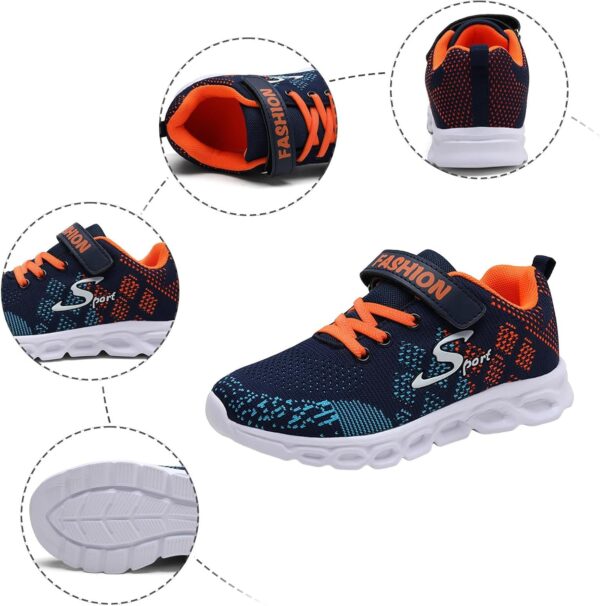 Boys Girls Shoes Kids Tennis Athletic Running Walking Lightweight Sneakers for Little/Big Kid Breathable Mesh Sport Shoes 3 Boys Tennis Shoes Size 4 - Image 2