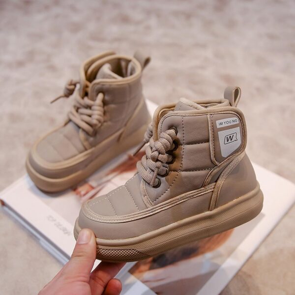 Size 5 Shoes Boys Boys And Girls Spring And Autumn Winter Fashion Thick Baby Cotton Boots Children's Two Padded Warm Children's Shoes Trendy Comfortable Cotton Shoes Boots Boy Boot T 11 - Image 4