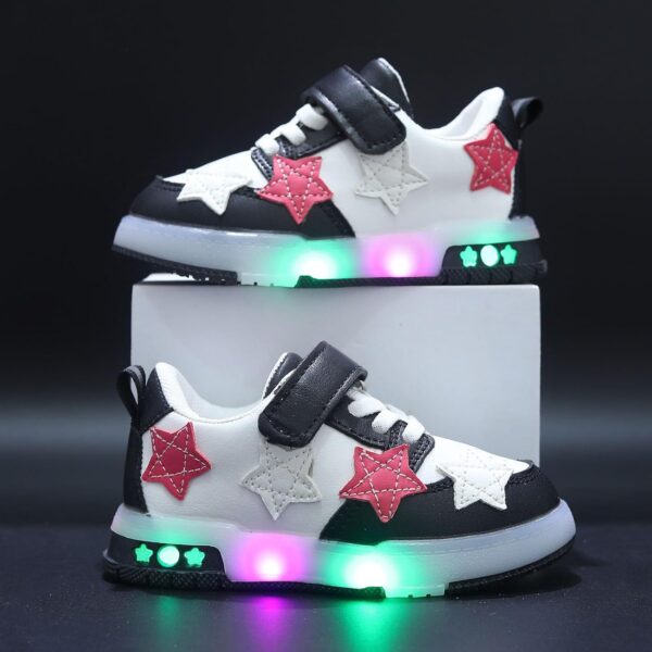 Girls Boys School Shoes - Kids Sports Athletic Shoes Toddler Little Kids Shoes Kids Athletic Shoes Light Up Trainers Kids Kids Sneakers Shoes Girls&Boys Trainers Children's Day Gift - Image 4