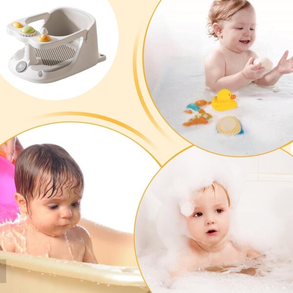 dzqad Bath Seat for Baby | Suction Cups Baby Bathtub Sitting Up Chair | Portable Toddler Safety Bath Tub Chair for Boys, Girls, Friends, Family - Image 5