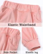 Happy Cherry Girls Tracksuit Set 2 Piece Velour Zip Up Hoodie and Joggers Bottom Outfits Kids Winter Autumn Lounge Wear Sets Fleece Sports Activewear 2-9 Years - Image 6