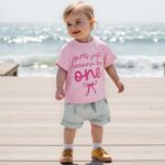Domisola Baby Girl First Birthday Outfits Letter Print Short Sleeve T-shirt Tops Pants Shorts Set Infant Summer Clothes - Image 2