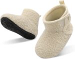 JOINFREE Baby Girls Boys House Shoes Baby Slippers with Non-Slip Rubber Sole Toddlers Cozy Home Booties