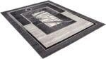 TAPISO Dream Area Rug Living Room Bedroom Grey Rectangular Shapes Grey Cream Light Dark Carpet Size - 130 x 190 cm (4ft3 x 6ft3) - Image 8