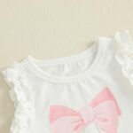 MAHUAOYIXI Toddler Girls Spring Summer Outfits Bow Frill Trim Sleeveless Tank Tops Vest Top Shirts with Elastic Waist Bloomers Shorts Sets 2Pcs Clothes for Little Girls - Image 4