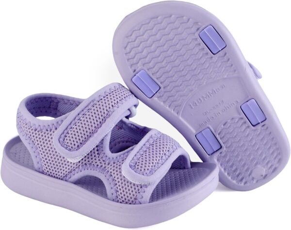 MK MATT KEELY Unisex Kids Summer Sandals Baby Anti-Slip Open Toe Adjustable Walking Shoes for Boys Girls - Image 3
