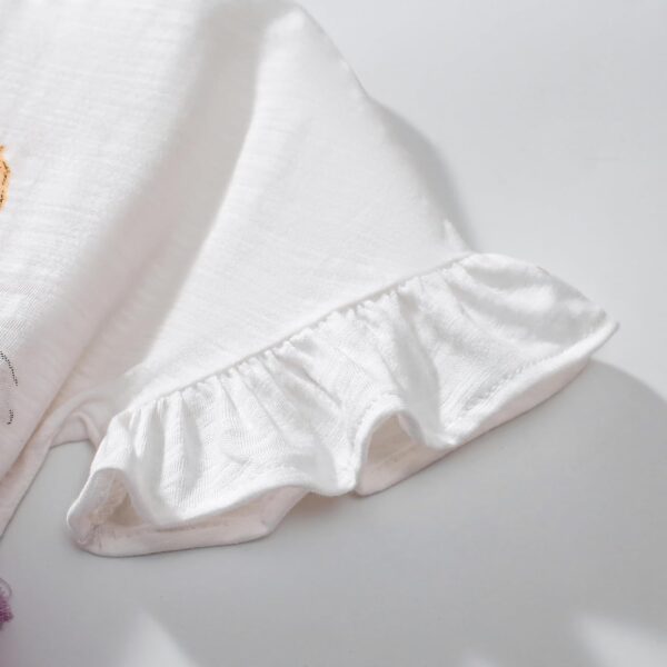 Girls Summer Dresses Unicorn Butterfly Floral Rainbow Casual Dress Cotton Shirt Cartoon Short Sleeve Sleeveless Dress for Kids Age 1-7 Years Old - Image 6