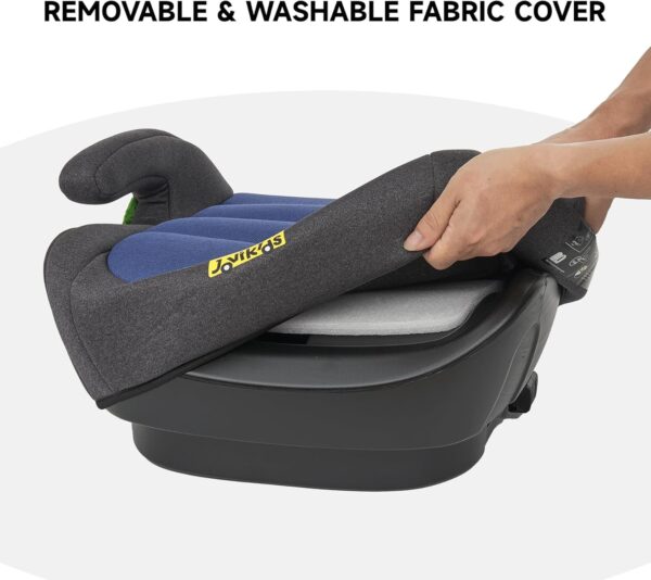 Jovikids I-Size Booster Seat for Car with ISOFIX, 125-150cm (Group 2/3, 6-12 Years), Portable Booster Seat for Kids, Comfortable, Compact, Convenient for Everyday Use, Great for Travel, ECE R129, Blue - Image 8