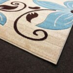 Rugs4sale Vogue Beige 1.4cm Thick Pile Modern Area Rug Living Room, Bedroom, Office And Home Decor l Ideal For Kids Room, Dining Hall, Indoor/Outdoor Carpet Mat (Beige/Blue-120x170cm) - Image 2