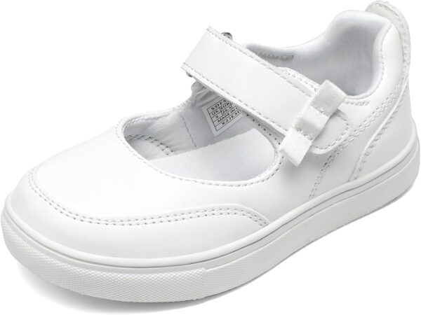 DREAM PAIRS Kids Girls Mary Jane Sneakers Strap Toddler Little Girls School Shoes Soft Walking Party Flat Shoes - Image 8