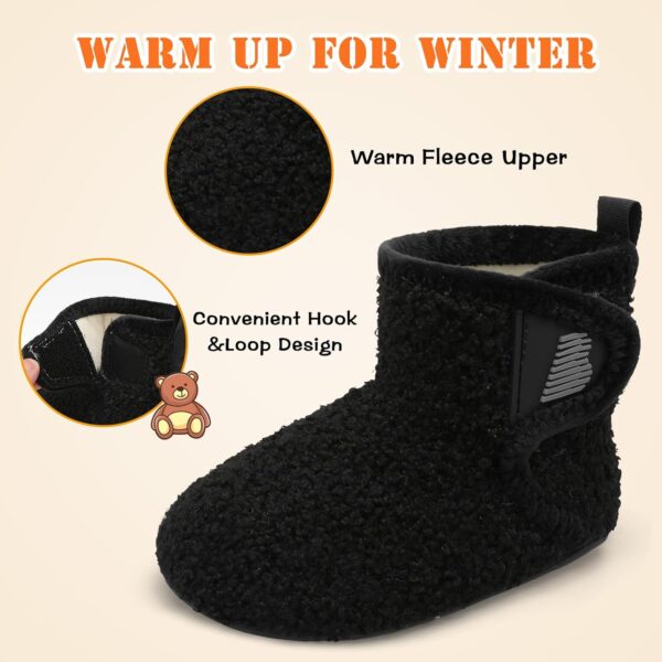 JOINFREE Baby Girls Boys House Shoes Baby Slippers with Non-Slip Rubber Sole Toddlers Cozy Home Booties - Image 3