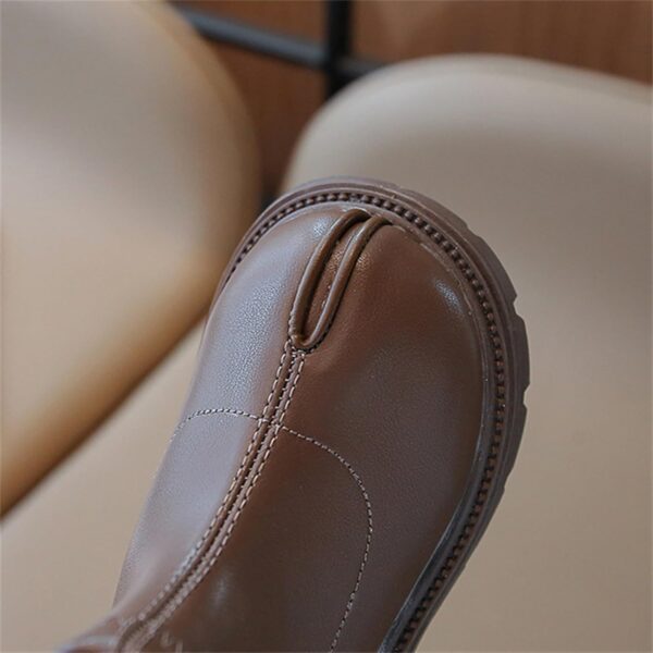 School Shoes for Girls Loafers Black Platform Booties for Toddler Girls Front Zipper Cheer Shoes Outdoor Warm Non Slip Mary Jane Shoes Girls Shoes Size 9 Toddler - Image 5