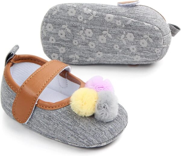 Baby Shoes 6-12 Months Boys Single Shoes Casual Shoes Soft Sole Non-Slip Children's Shoes First Walking Shoes Indoor Christening Shoes Toddler Shoes Girls Baby Shoes Loafers, Grey (grey 1), 12 - Image 5
