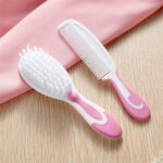 Baby Hair Brush and Comb Sets, New Born Baby Hair Brushes, Perfect Baby Registry Gift for Newborns(Pink) - Image 2