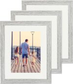 Picture Frame 8 x 10, Light Grey, Pack of 3, Freestanding and Wall Mountable, 20 x 25 cm, 10x8 Picture Frames, Grey 8x10 Photo Frames, 8x10 Photo Collage Gallery Display - Image 8