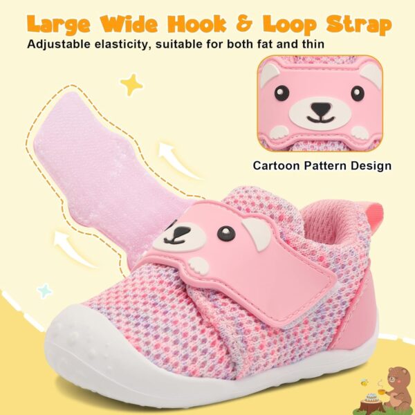 JOINFREE Baby Walking Shoes Wide Toddler Boys Girls Infant Sneakers Breathable Barefoot Slip On Tennis Crib Shoes - Image 3