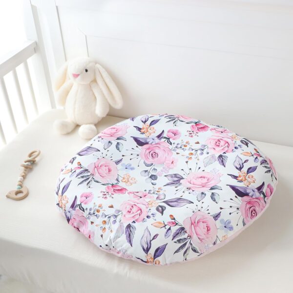 Newborn Lounger Cover for Boys Girls, Soft Comfortable Baby Lounger Cover 1 Pack Reversible Removable Fleece Slipover for Infant Lounger Pillow, Stylish Floral (Cover Only) - Image 8
