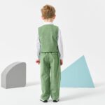 Volunboy Baby Boys 4-Piece Formal Suit, Toddler Waistcoat Wedding Party Birthday Dress Gentleman Suit - Image 3