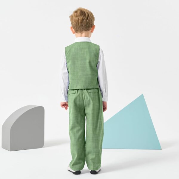 Volunboy Baby Boys 4-Piece Formal Suit, Toddler Waistcoat Wedding Party Birthday Dress Gentleman Suit - Image 3