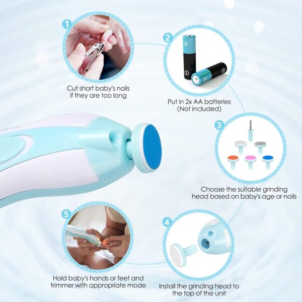 Baby Healthcare and Grooming Kit, Portable Baby Safety Care Set, Baby Essentials kit for Newborn (Blue 26 in 1) - Image 5