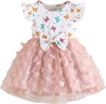 Yaopelky Toddler Baby Girl Dress Little Girls Summer Clothes Infant Sleeveless Kid Butterfly Outfit Beach Sundress for Girl