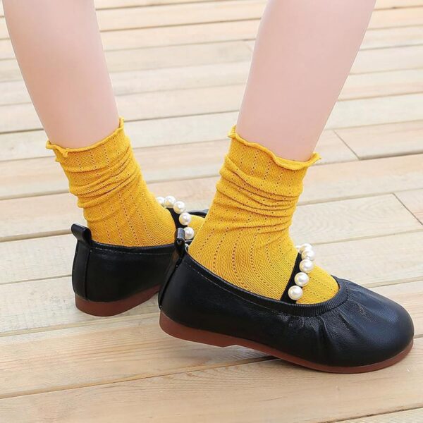 Girls Kids Leather Soft Sandals Dress Dance Loafers Beaded Strap Summer Casual Shoes Baby Toddler Ankle Closed Toe Shoes - Image 4