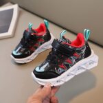 SRTUMEY Toddler LED Walking Sneaker Light up Shoes for Boys Girls Years Birthday Gifts for Kids Baby Adjustable-Strap Athletic Sport Shoes - Image 7