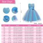M MUNCASO Girls Princess Dress Sequin Tulle Flower Rainbow Round Collar Sleeveless Formal Dress Birthday Party Wedding Bridesmaid Girl Evening Dresses Toddler Baby Age for 2-13 Years - Image 2