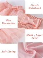 Happy Cherry Girl's Tutu Skirts Toddler Ruffle Layered Tulle Skirt Princess Tutu Pettiskirt Party Dance Bubble Mini Skirt 12 Months - 7 Years - Image 4