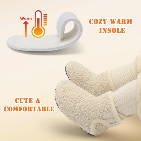 JOINFREE Baby Girls Boys House Shoes Baby Slippers with Non-Slip Rubber Sole Toddlers Cozy Home Booties - Image 6
