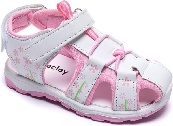 Daclay Girl's Sandals Soft Sole White Princess Comfortable Boys Kids Sandals - Image 5