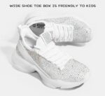 Lucky Step Girls Rhinestone Slip On Sneakers Kids Sparkly Lightweight Tennis School Knit Jelly Sole Glitter Walking Shoes Toddler - Image 6