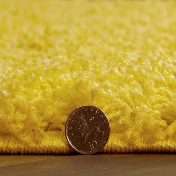 Rugs4Sale 5cm Thick Pile Shaggy Modern Area Rugs Living Room Home Decor Rug | Ideal For Bedroom, Hall, Kids Baby Room, Indoor & Outdoor Rugs Hallway Runners Carpet Mat(Lemon Yellow 40x60cm) - Image 2